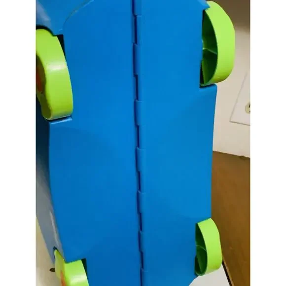 Trunki Suitcase Melissa & Doug Kids Ride On Wheeled Luggage Blue w/ Green Horns - Picture 5 of 7